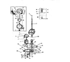 White-Westinghouse LA500JXW3 drive motor & pump assembly diagram