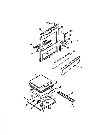 Frame, service panel, base
