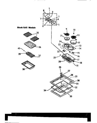 Cooktop frame & surface unit