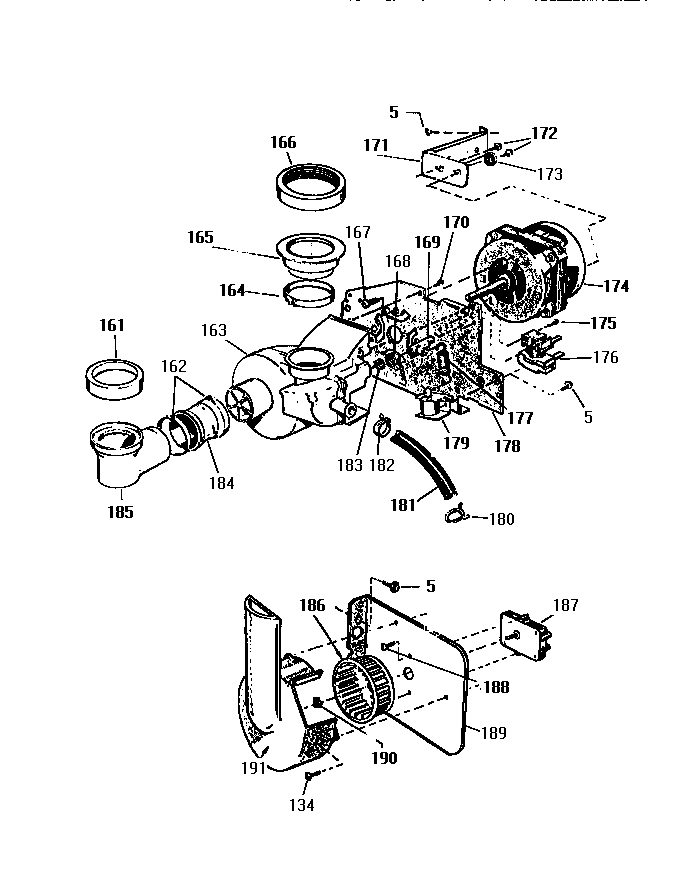 Pump, motor, power dry assembly