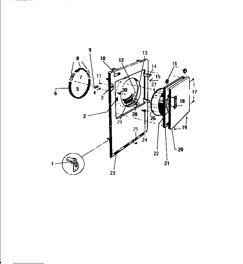 Front panel & door