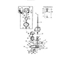 White-Westinghouse LA600JXD3 drive motor & pump assembly diagram