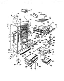 Cabinet, shelves, divider, fan assembly