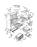 Cabinet, shelves, divider, fan assembly