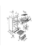 Cabinet, shelves, divider, fan assembly