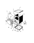 Cabinet, top panel, door, base