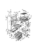 Cabinet, shelves, divider