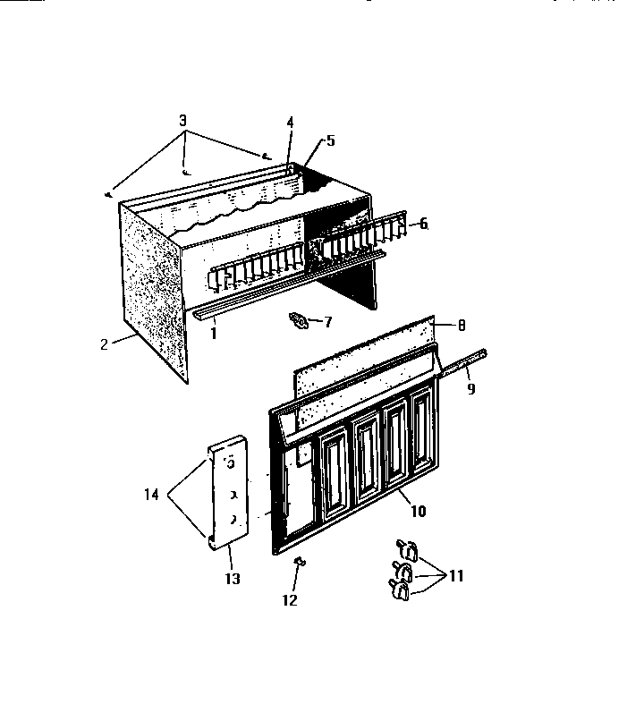 Cabinet, front, wrapper