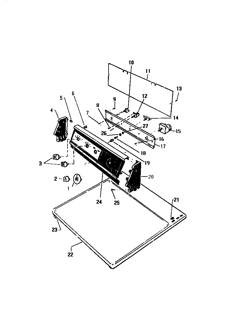 CONSOLE, CONTROLS, TOP PANEL