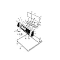 White-Westinghouse DG400EXV4 console, controls, top panel diagram