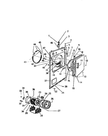 Front panel, door, motor