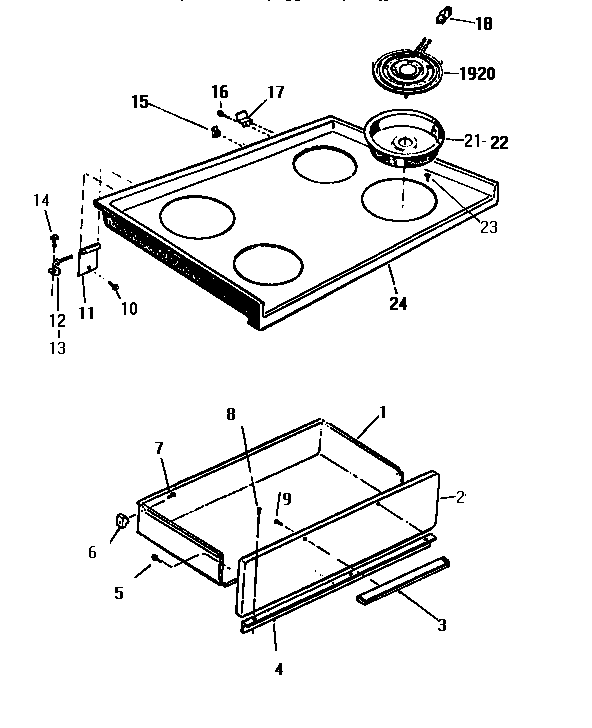 Top, drawer