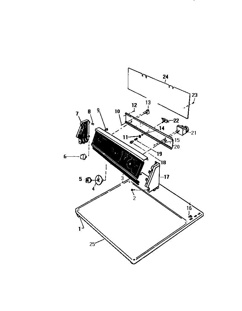 CONSOLE, CONTROLS, TOP PANEL