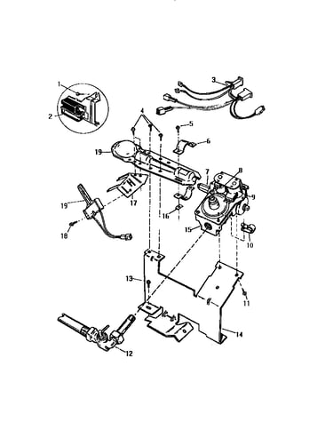 Gas valve burner assy., sensor