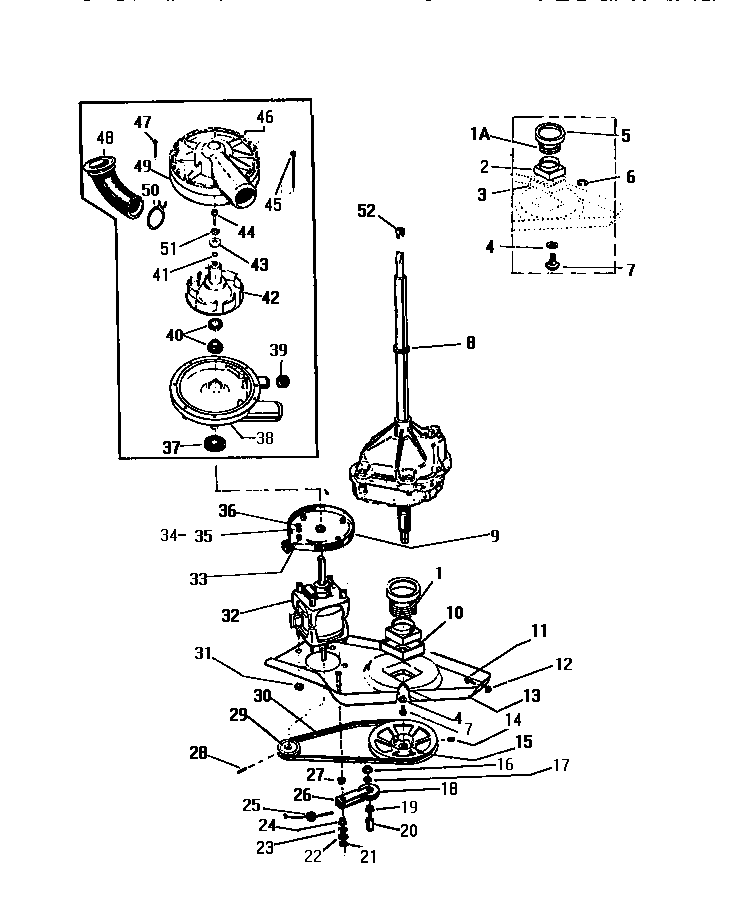 Drive motor & pump assembly