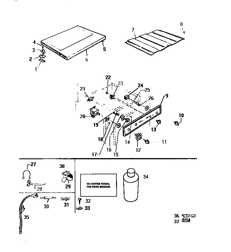 CONTROL HOUSING, TOP PANEL & HARNESS