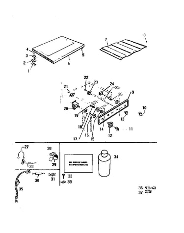 Control housing, top panel & harness