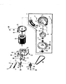 Motor, pump assembly