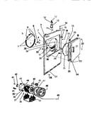 Front panel, door & motor