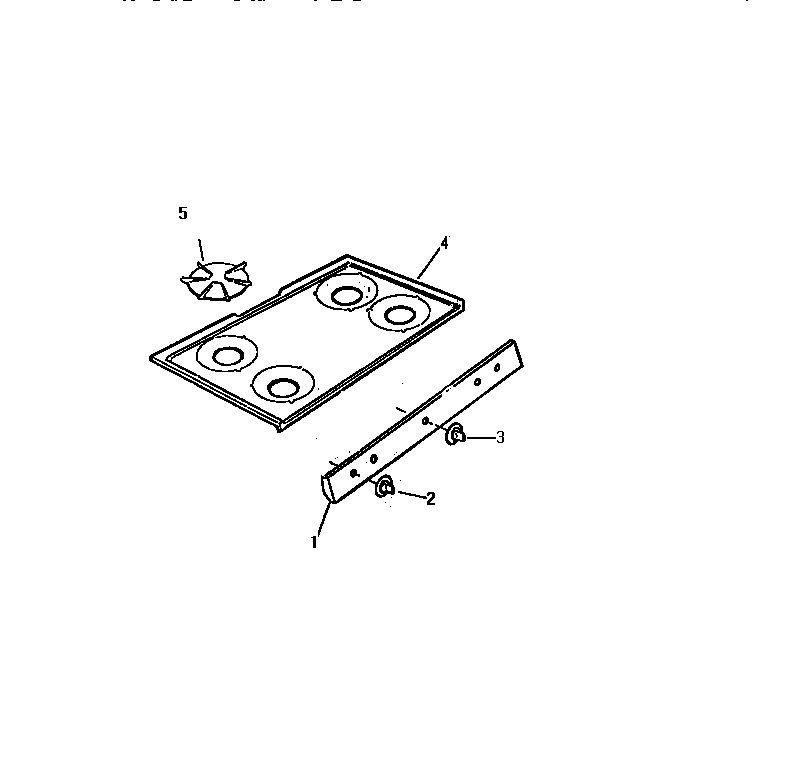 Top, control panel