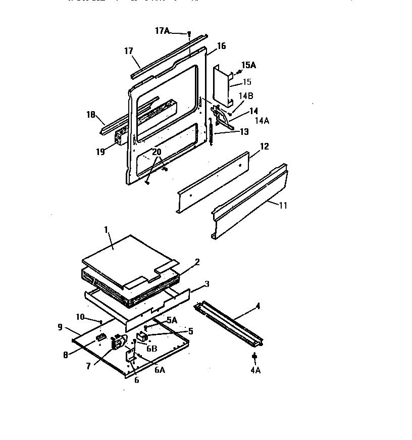 Frame, service panel, base