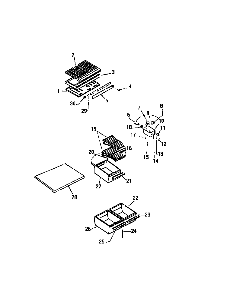 SHELVES, CONTROLS, DIVIDER, MULLION