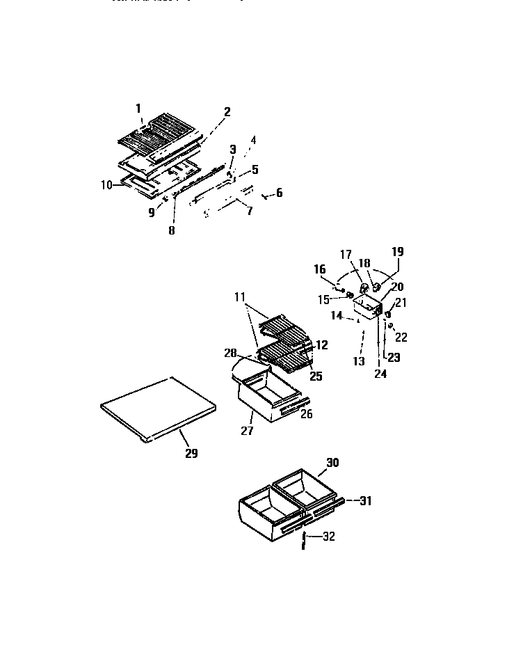 SHELVES, CONTROLS, DIVIDER, MULLION