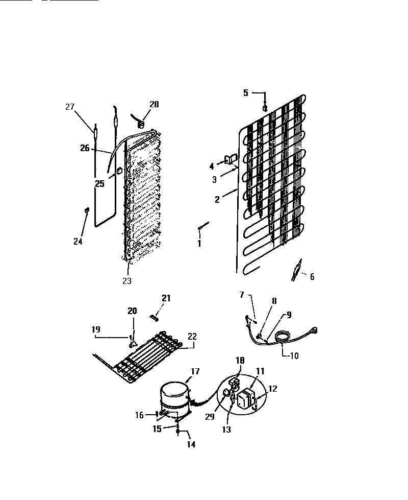 System & automatic defrost parts
