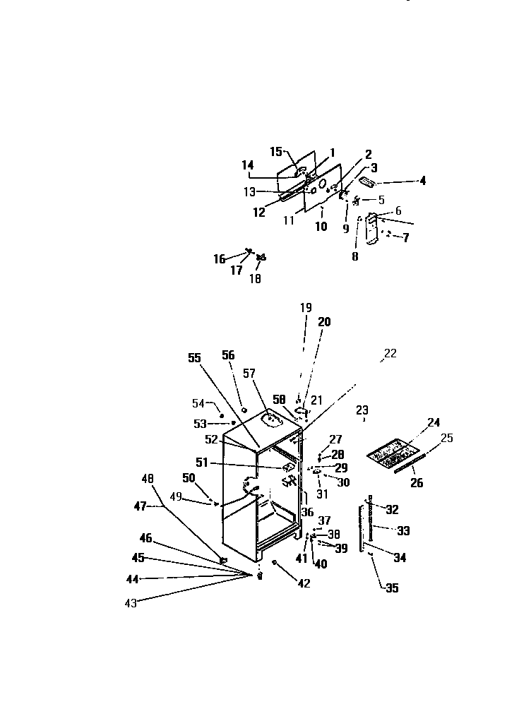 CABINET W/ FAN ASSEMBLY