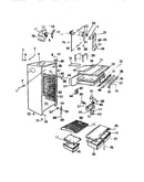 Cabinet, shelves, dividler, fan assembly