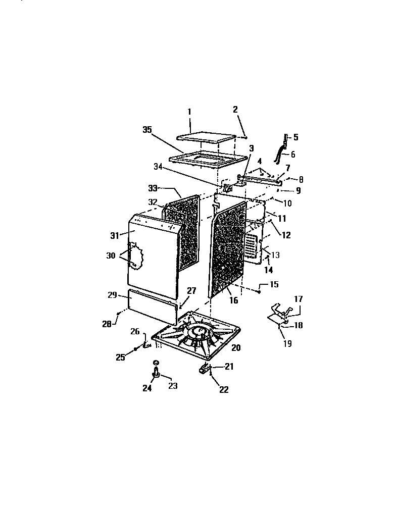 Cabinet, top panel, base
