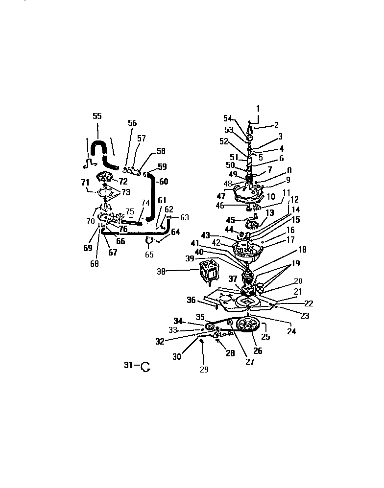 PUMP, HOSES, MOTOR, TRANSMISSION