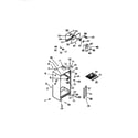 Kelvinator TUK160AN6W cabinet w/ fan assembly diagram