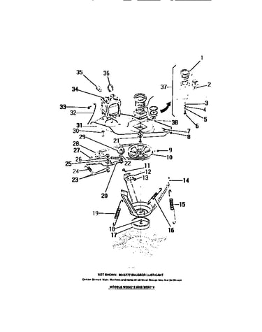 Motor, pulleys, belt, springs