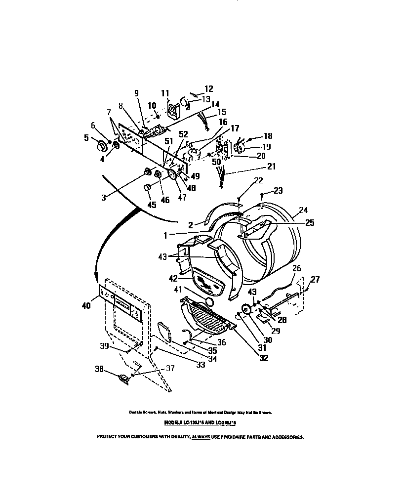 TIMERS, SELECTOR SWITCHES, DRYER DRUM