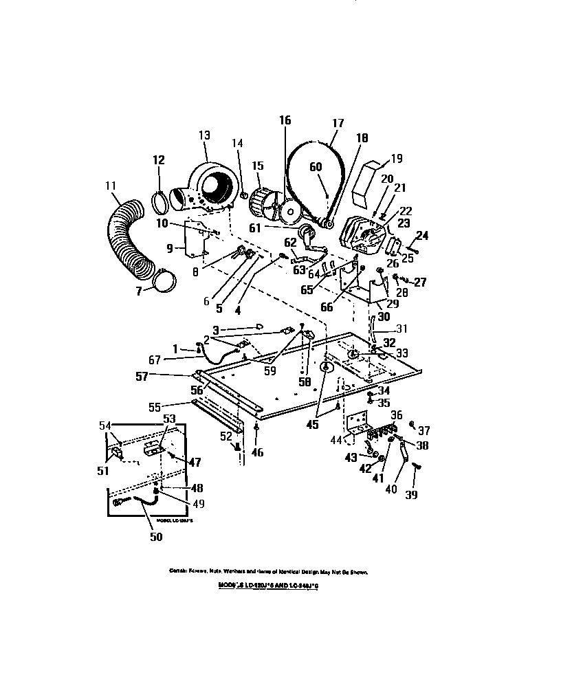 Dryer motor, base, housing and mounting