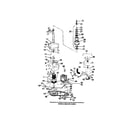 Frigidaire LC248JW6 washer transmission, motor, pump diagram