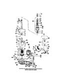 Washer transmission, motor, pump