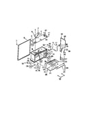 Upper oven liner, shelf, element