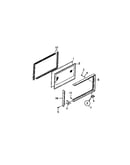 Upper oven door, panels