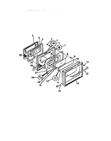 Lower oven door, panels