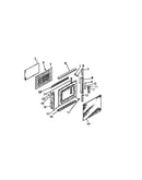 Microwave oven door