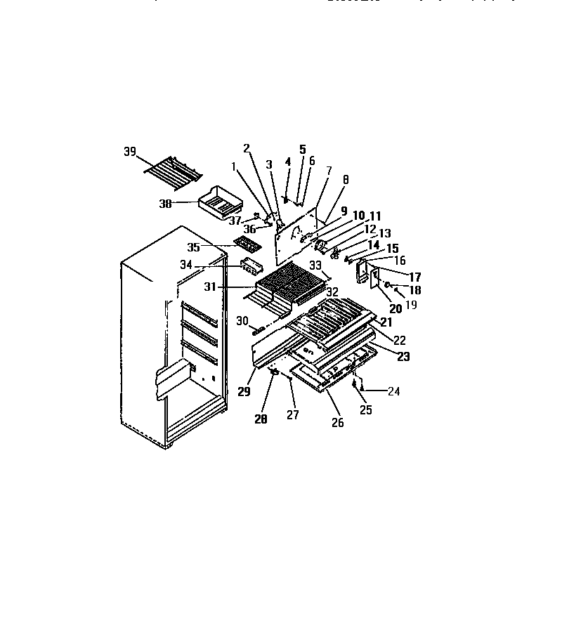 INTERIOR FREEZER COMPARTMENT