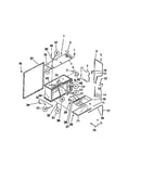 Upper oven liner, shelf, element