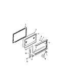Upper oven door, panels