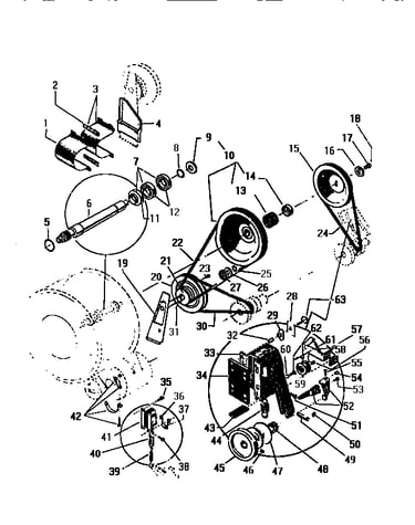 Motor, pump assembly