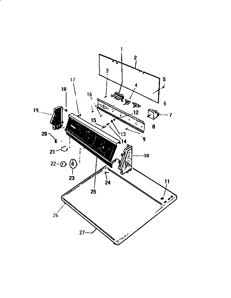 CONSOLE, CONTROLS, TOP PANEL