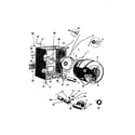 White-Westinghouse DG800EXH2 cabinet, drum, heater housing diagram