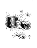 Cabinet, drum, heater housing