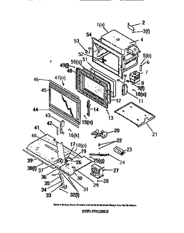 Oven door, panels, latch, oven liner, magnetron, switches